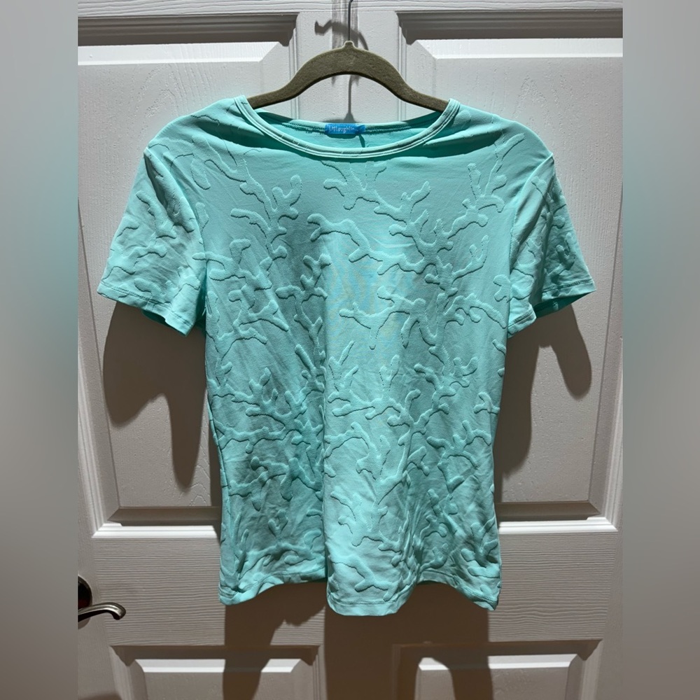 Turquoise Coral J. McLaughlin Top